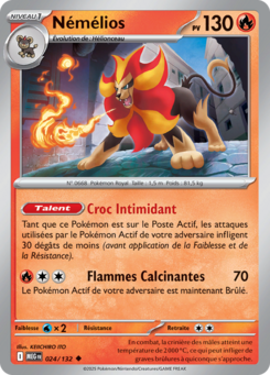 Carte Pokémon Némélios 024/132 - Méga-Évolution - Peu commune