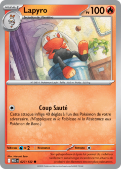 Carte Pokémon Lapyro 027/132 - Méga-Évolution - Commune