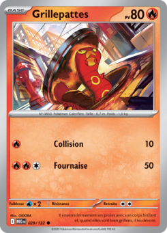Carte Pokémon Grillepattes 029/132 - Méga-Évolution - Commune