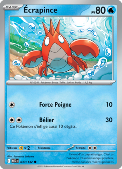 Carte Pokémon Écrapince 033/132 - Méga-Évolution - Commune