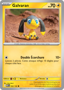 Carte Pokémon Galvaran 052/132 - Méga-Évolution - Commune