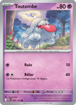 Carte Pokémon Toutombe 065/132 - Méga-Évolution - Commune