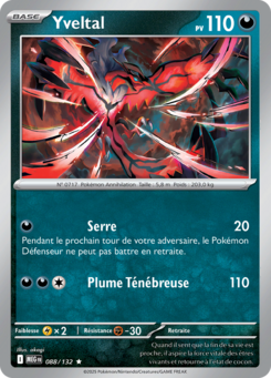 Carte Pokémon Yveltal 088/132 - Méga-Évolution - Rare