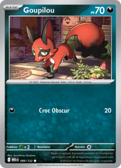 Carte Pokémon Goupilou 089/132 - Méga-Évolution - Commune