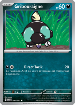 Carte Pokémon Gribouraigne 091/132 - Méga-Évolution - Commune