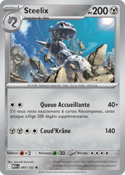 Carte Pokémon Steelix 093/132 - Méga-Évolution - Rare