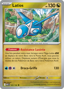 Carte Pokémon Latios 101/132 - Méga-Évolution - Peu commune