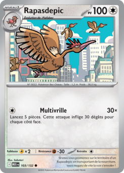 Carte Pokémon Rapasdepic 103/132 - Méga-Évolution - Commune