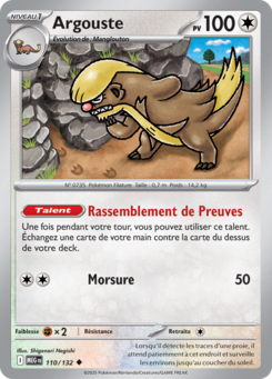Carte Pokémon Argouste 110/132 - Méga-Évolution - Peu commune