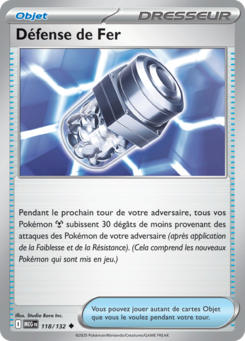 Carte Pokémon Défense de Fer 118/132 - Méga-Évolution - Peu commune