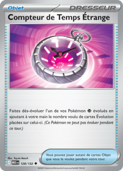 Carte Pokémon Compteur de Temps Étrange 128/132 - Méga-Évolution - Peu commune