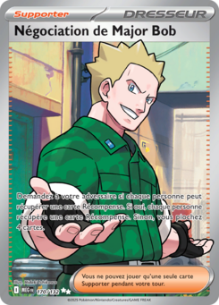 Carte Pokémon Négociation de Major Bob 170/132 - Méga-Évolution - Ultra Rare
