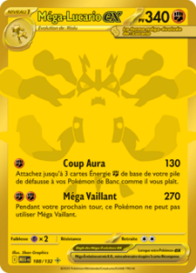 Carte Pokémon Méga-Lucario ex 188/132 - Méga-Évolution - Ultra Rare