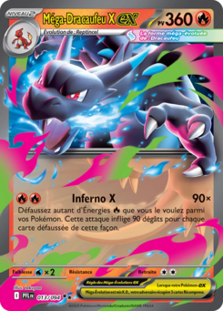 Carte Pokémon Méga-Dracaufeu X ex 013/094 - Méga-Évolution Flammes Fantasmagoriques - Ultra Rare