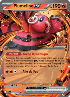 Carte Pokémon Plumeline ex 018/094 - Méga-Évolution Flammes Fantasmagoriques - Ultra Rare