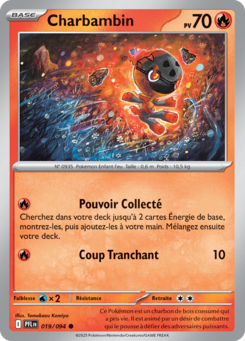 Carte Pokémon Charbambin 019/094 - Méga-Évolution Flammes Fantasmagoriques - Commune