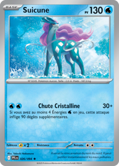 Carte Pokémon Suicune 026/094 - Méga-Évolution Flammes Fantasmagoriques - Rare