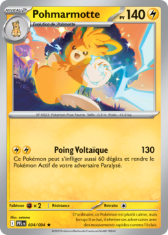 Carte Pokémon Pohmarmotte 034/094 - Méga-Évolution Flammes Fantasmagoriques - Rare