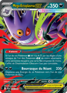 Carte Pokémon Méga-Ectoplasma ex 056/094 - Méga-Évolution Flammes Fantasmagoriques - Ultra Rare