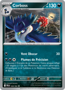 Carte Pokémon Corboss 058/094 - Méga-Évolution Flammes Fantasmagoriques - Peu commune
