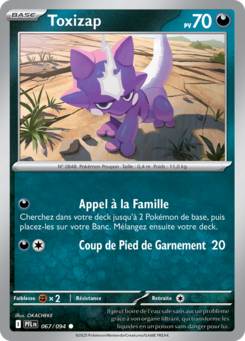 Carte Pokémon Toxizap 067/094 - Méga-Évolution Flammes Fantasmagoriques - Commune