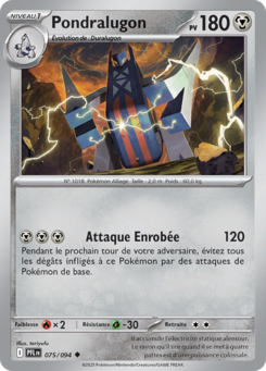 Carte Pokémon Pondralugon 075/094 - Méga-Évolution Flammes Fantasmagoriques - Peu commune