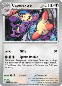 Carte Pokémon Capidextre 079/094 - Méga-Évolution Flammes Fantasmagoriques - Rare