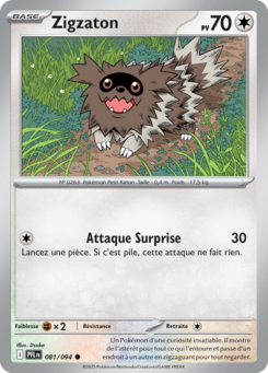 Carte Pokémon Zigzaton 081/094 - Méga-Évolution Flammes Fantasmagoriques - Commune