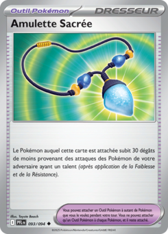 Carte Pokémon Amulette Sacrée 093/094 - Méga-Évolution Flammes Fantasmagoriques - Peu commune