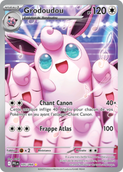 Carte Pokémon Grodoudou 105/094 - Méga-Évolution Flammes Fantasmagoriques - Ultra Rare