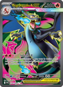 Carte Pokémon Méga-Dracaufeu X ex 109/094 - Méga-Évolution Flammes Fantasmagoriques - Ultra Rare