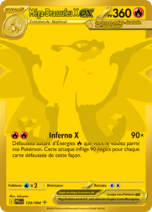 Carte Pokémon Méga-Dracaufeu X ex 130/094 - Méga-Évolution Flammes Fantasmagoriques - Ultra Rare