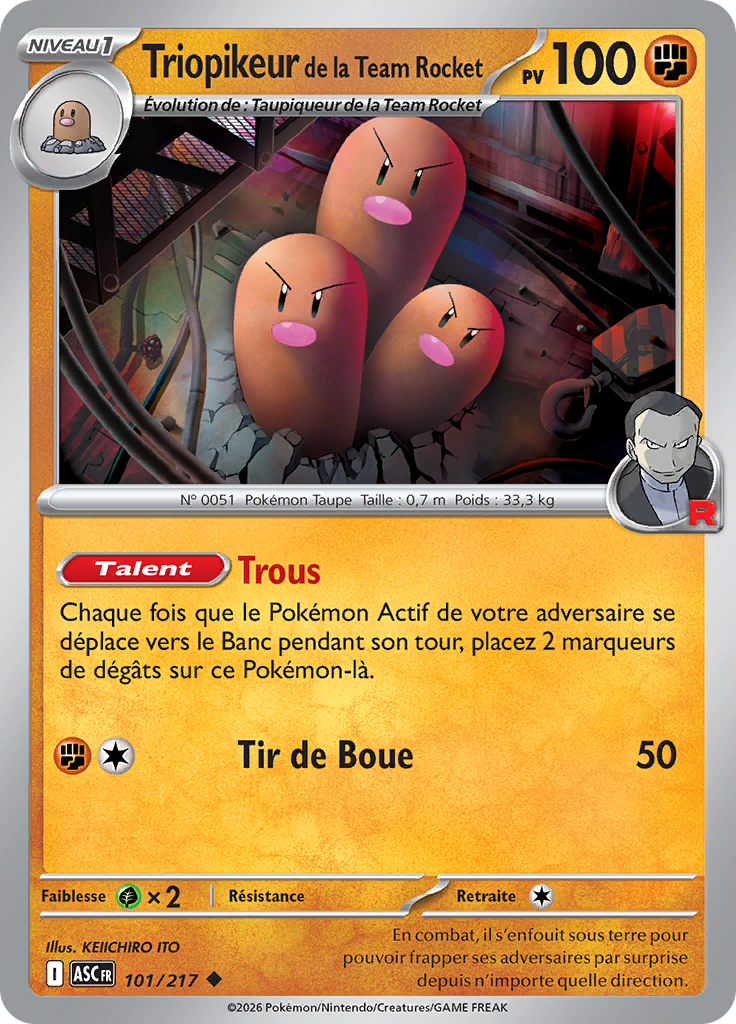 Triopikeur de la Team Rocket -  -  - Peu commune