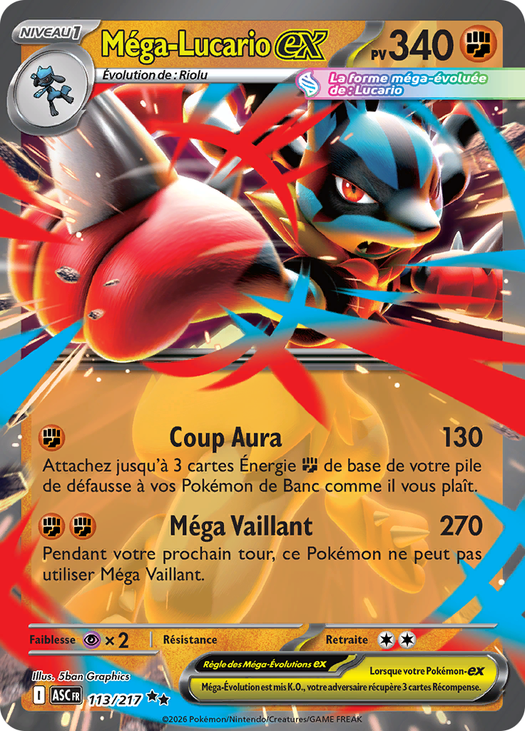 Méga-Lucario ex -  -  - Ultra Rare