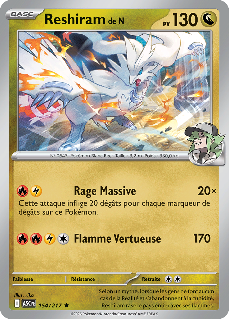 Reshiram de N -  -  - Rare