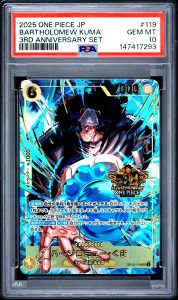 Bartholomew Kuma 3rd Anniversary Set OP12-119 JPN - PSA 10