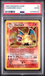 Dracaufeu Base Set 4/102 US – PSA 2