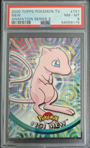 Mew #151 - Topps Animation Series 3 (2000)  - PSA 8