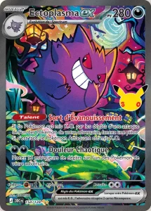 Carte Pokémon Ectoplasma ex 154/128 – Méga-Évolution 30e Anniversaire